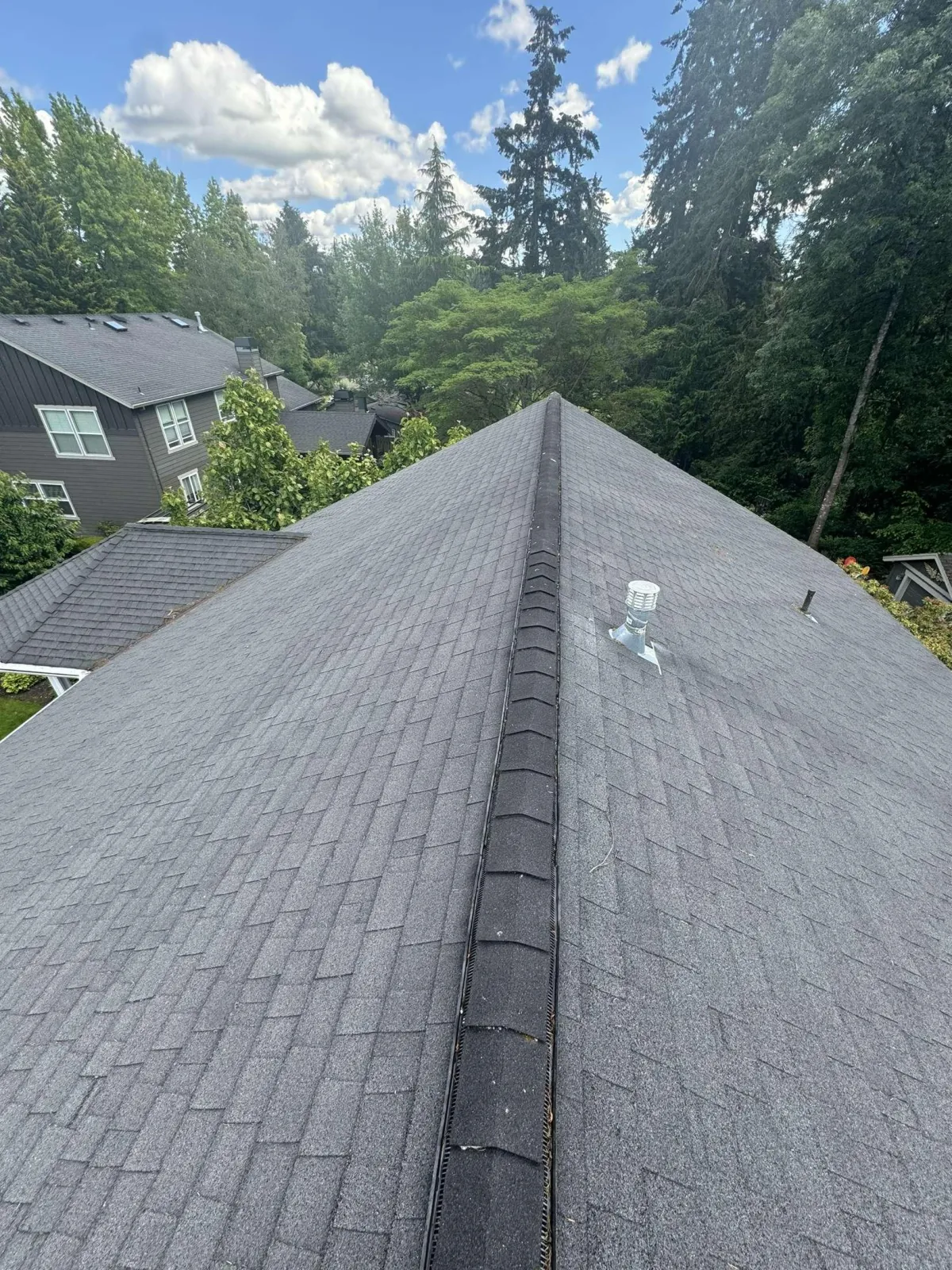 This is an acrylic coated driveway. Acrylic sealing a driveway allows the driveway to maintain that beautiful shiny wet look.