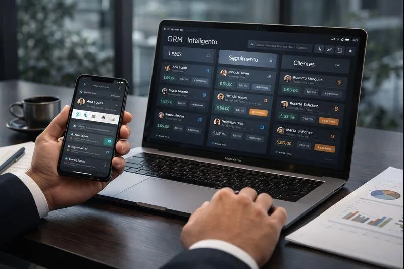 Girl and dog watch robot vacuum cleaner