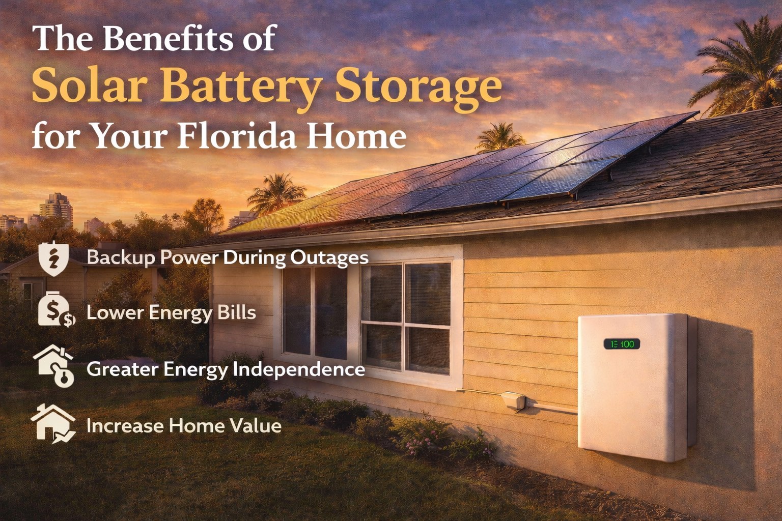 The Benefits of Solar Battery Storage for Your Florida Home