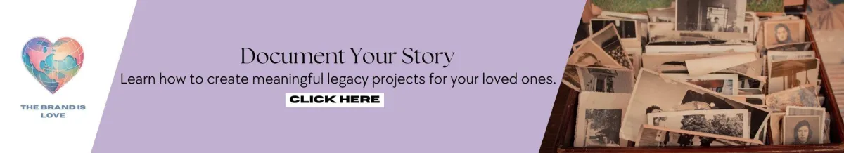 Image of a box full of old photos, signifying how legacy planning and documentation services can help organize your life story.