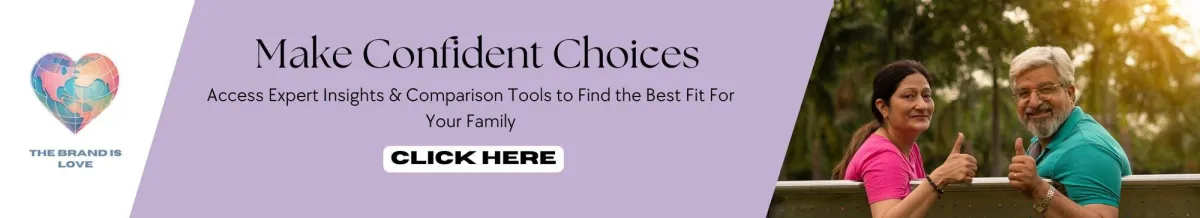 ElElder couple smiling and giving a thumbs up, illustrating how The Brand Is Love’s senior living guidance fosters confident choices.