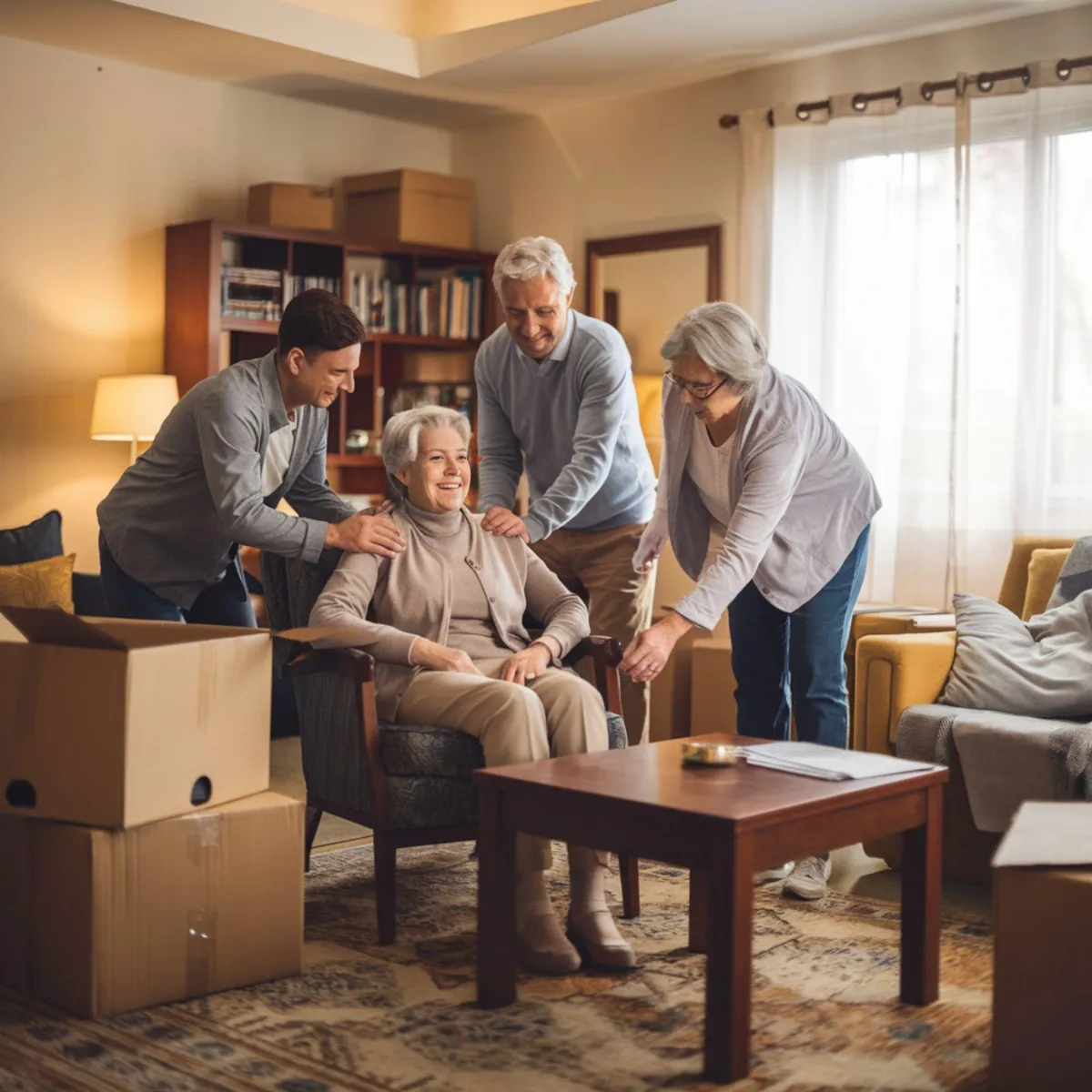 Image is showing Smiling grandma surrounded by family - Compassionate Elder Care Services in St. George