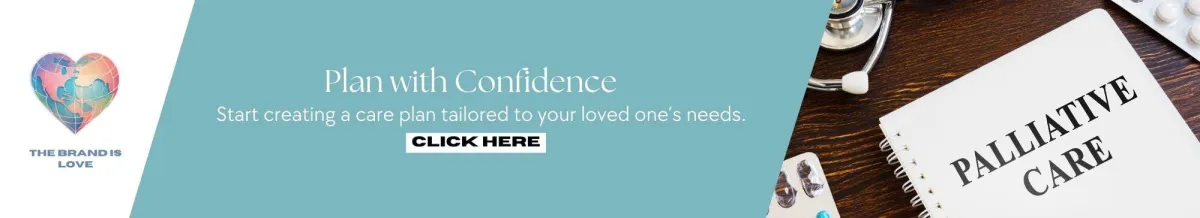 Desk with a booklet titled "Palliative Care," symbolizing that hospice and palliative care can be planned with confidence.