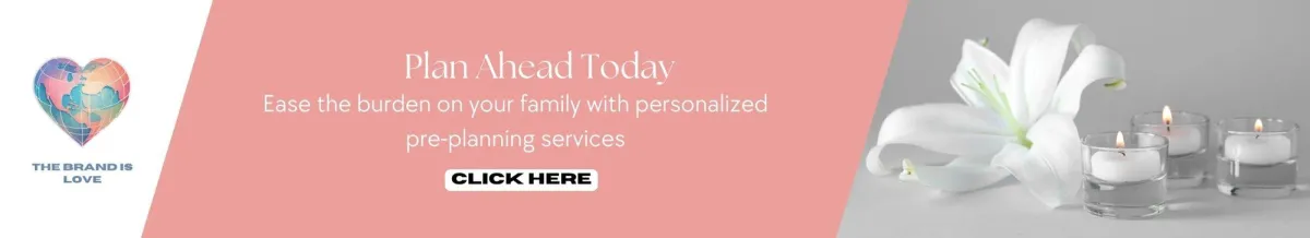 White lily with small white candles, signifying how having funeral pre-planning in place simplifies life’s transitions.  