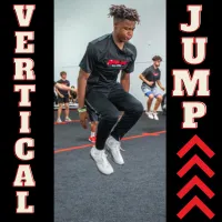 Vertical Jump Summer Clinic Image young man jumping high