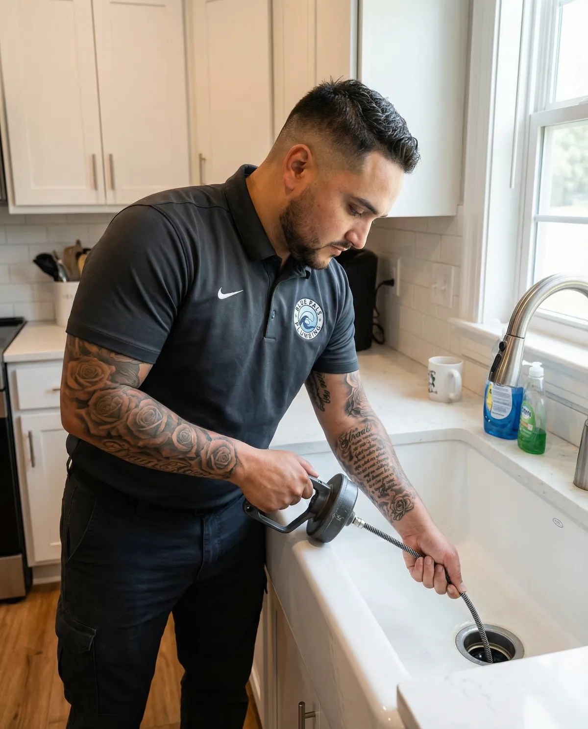 a water hose attached to a metal pipe