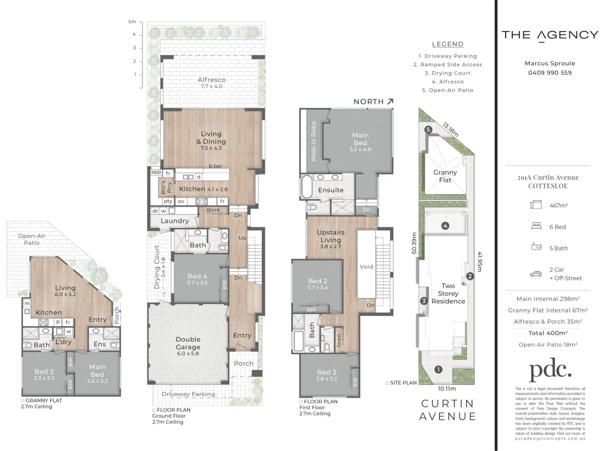 291a Curtin Avenue Cottesloe WA 6011 floor plan