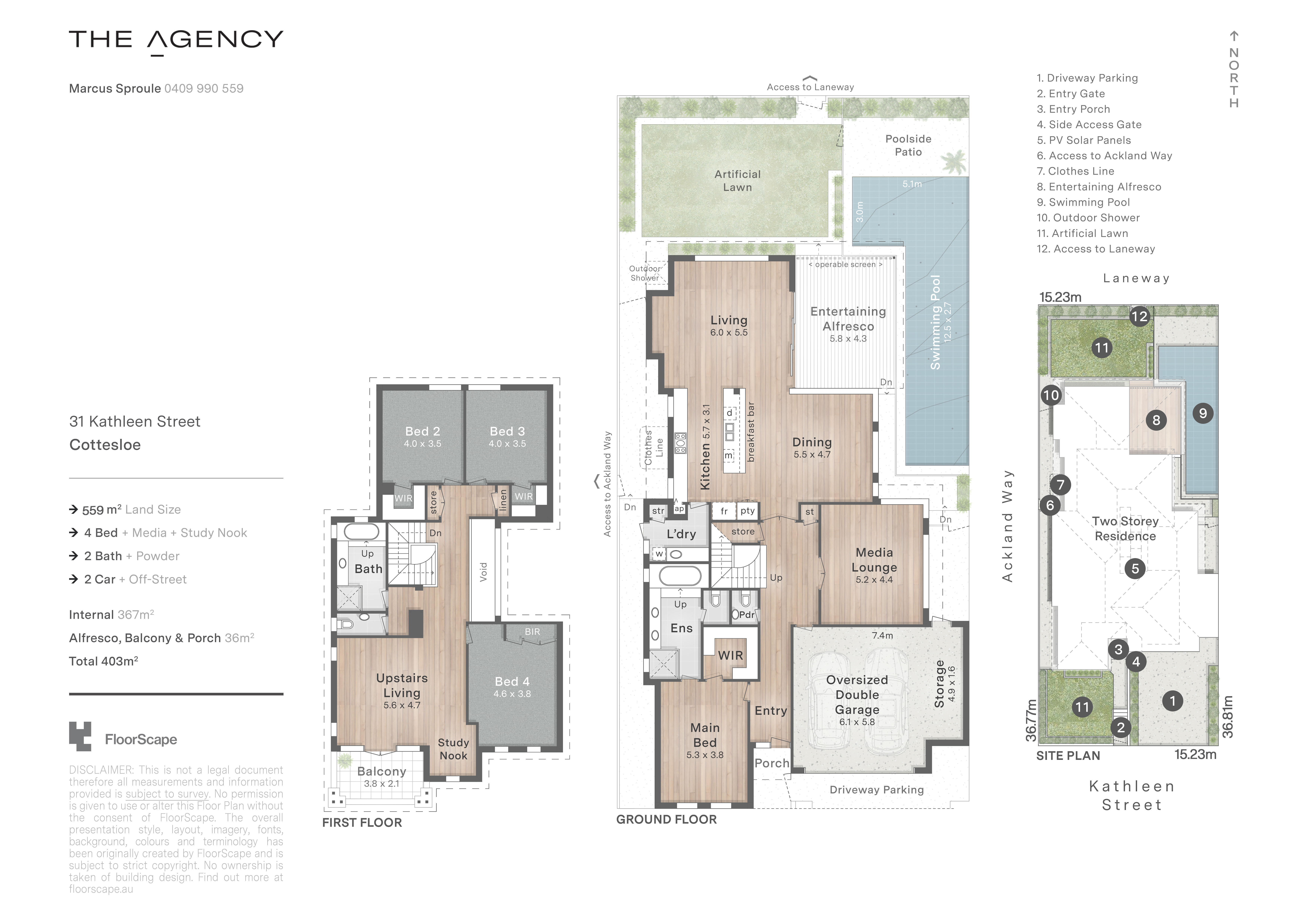 31 Kathleen Street Cottesloe Floor Plan