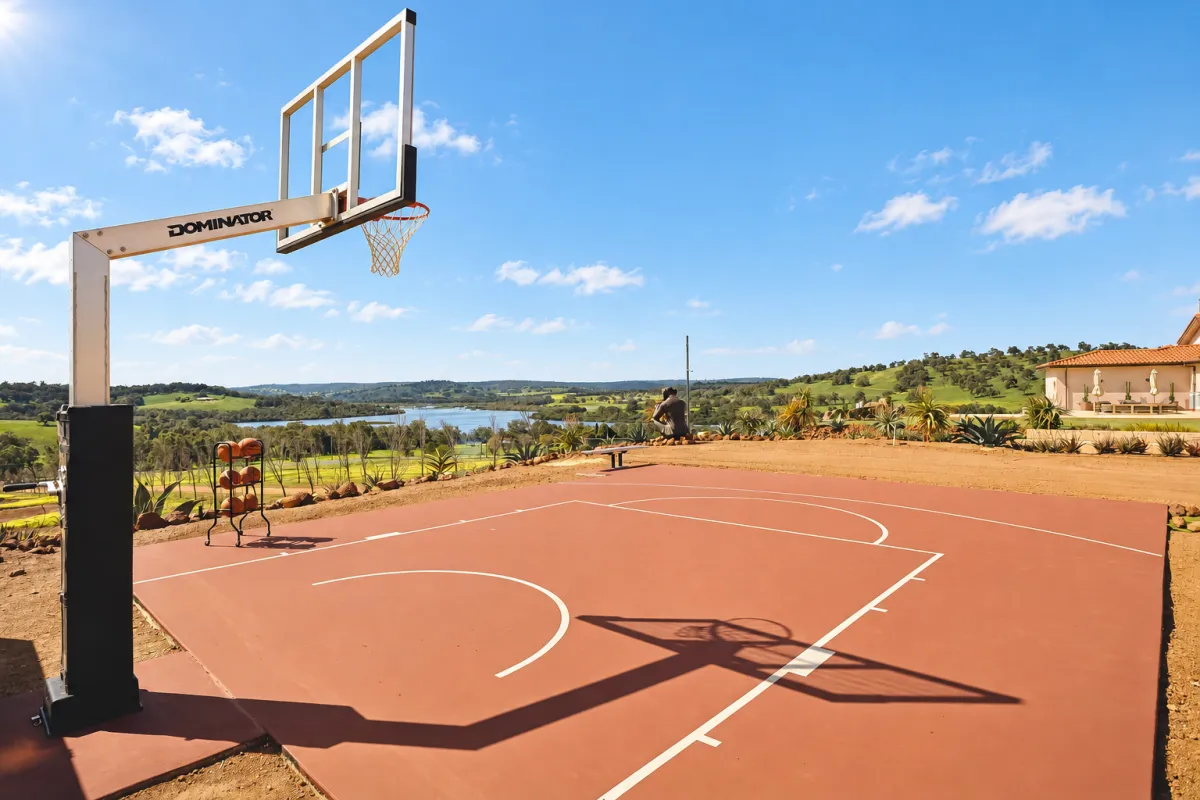 Private basketball court at Casa Dalle Radici