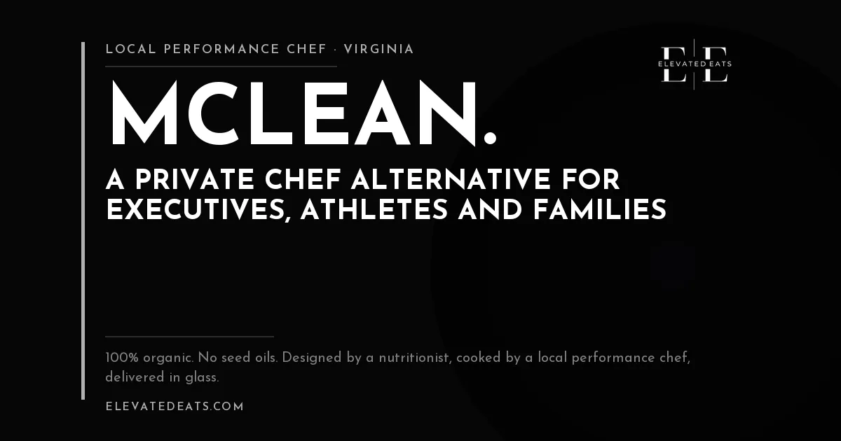 Elevated Eats performance chef in McLean and Great Falls, VA