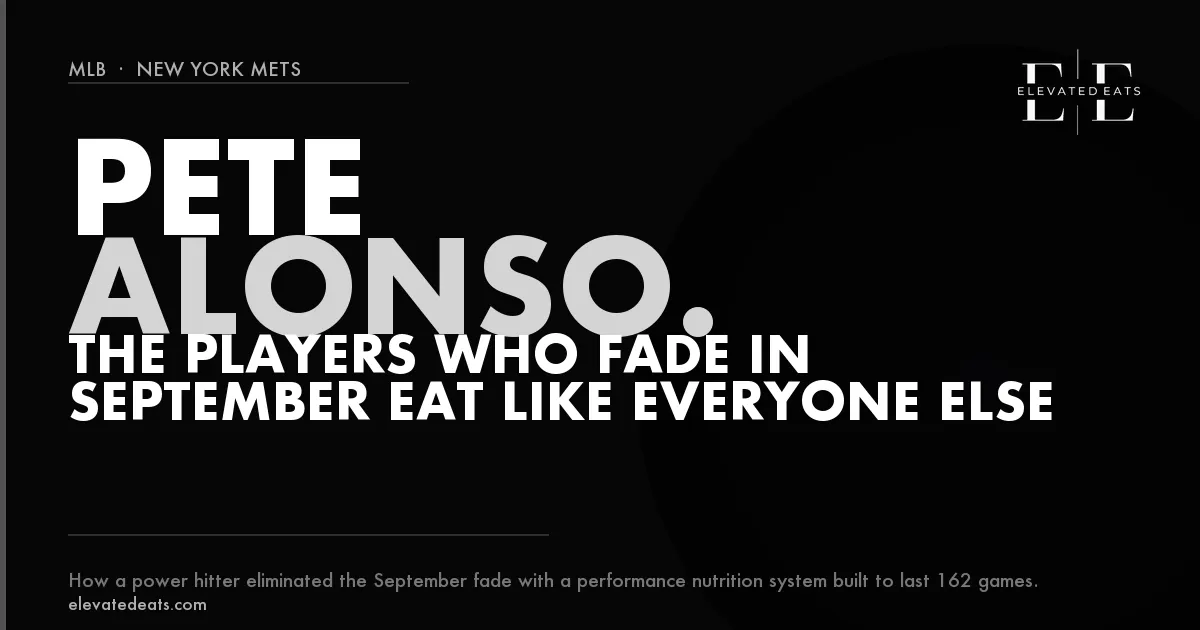 Pete Alonso | MLB Power Hitter Nutrition