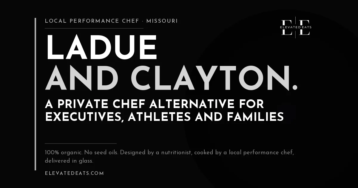 Elevated Eats performance chef in Ladue, Clayton and Chesterfield, MO