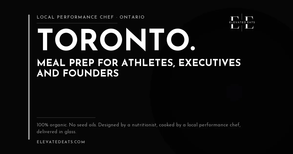 Elevated Eats performance chef in Toronto: meal prep for athletes, executives and founders