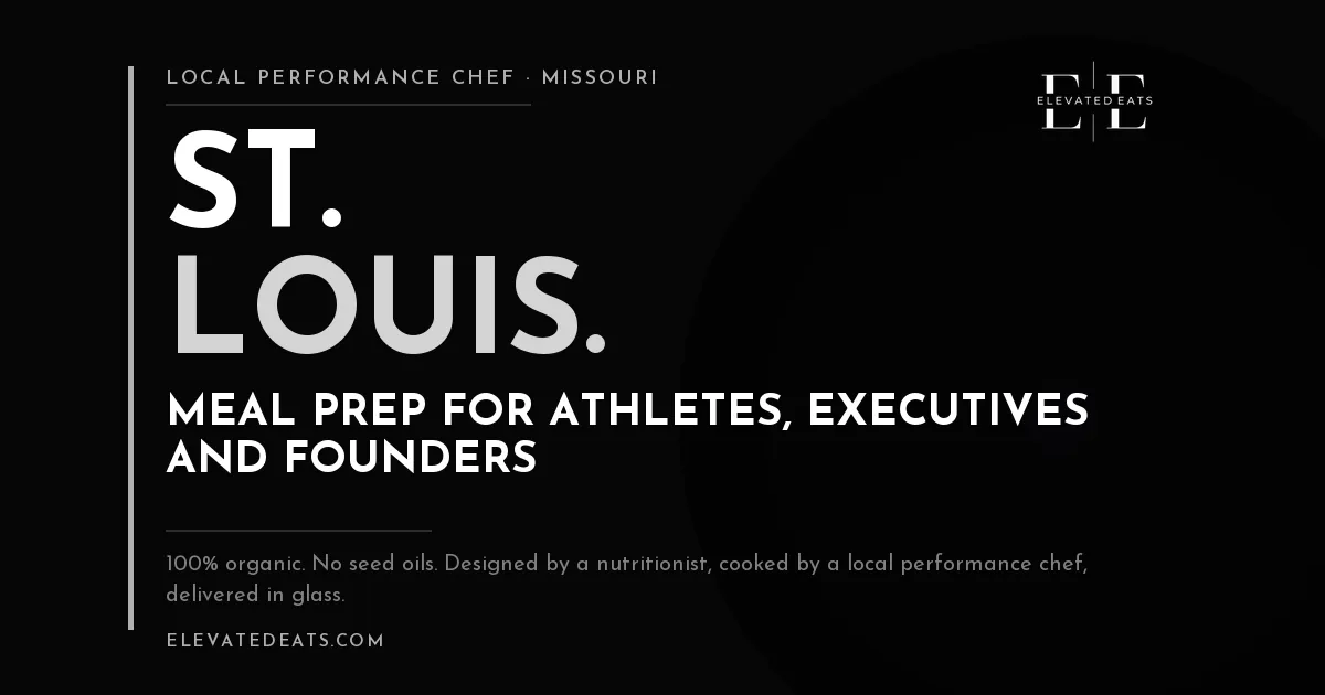 Elevated Eats performance chef in St. Louis: meal prep for athletes, executives and founders