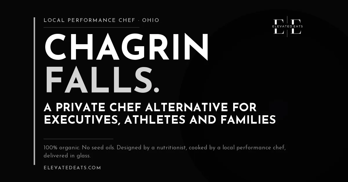 Elevated Eats performance chef in Chagrin Falls, Gates Mills and Hunting Valley, OH