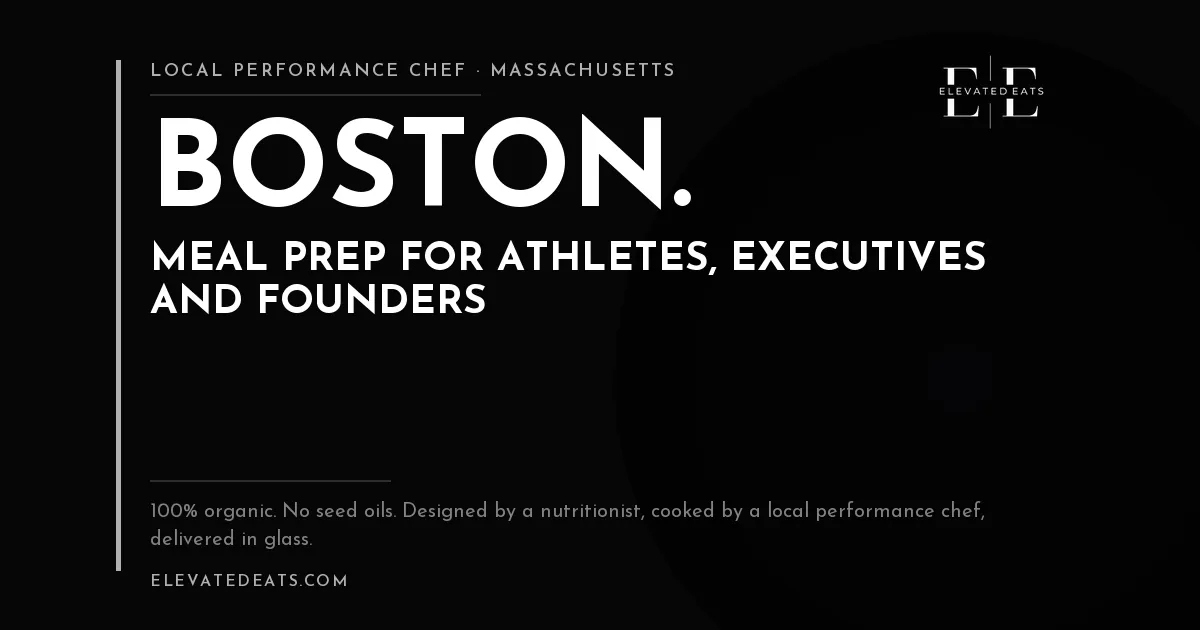 Elevated Eats performance chef in Boston: meal prep for athletes, executives and founders