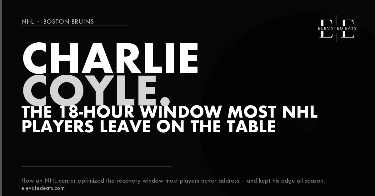 Charlie Coyle | NHL Recovery Nutrition