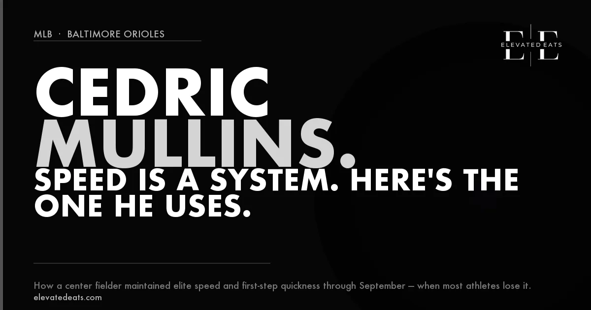 Cedric Mullins | MLB Outfielder Speed Nutrition