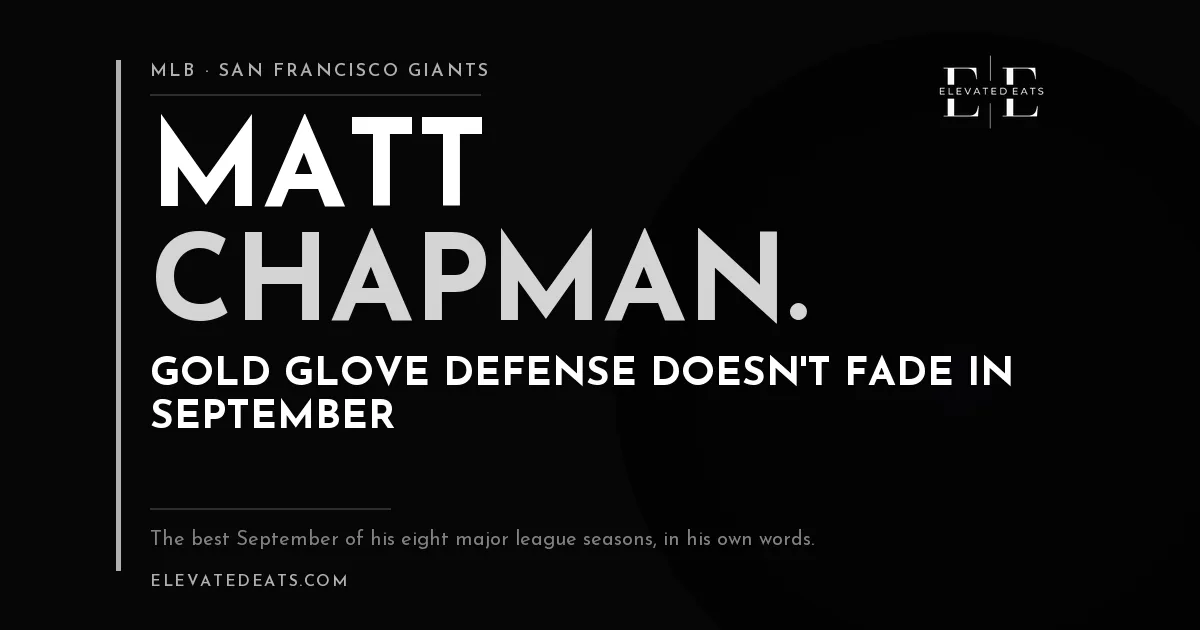 Matt Chapman | MLB Third Baseman Nutrition