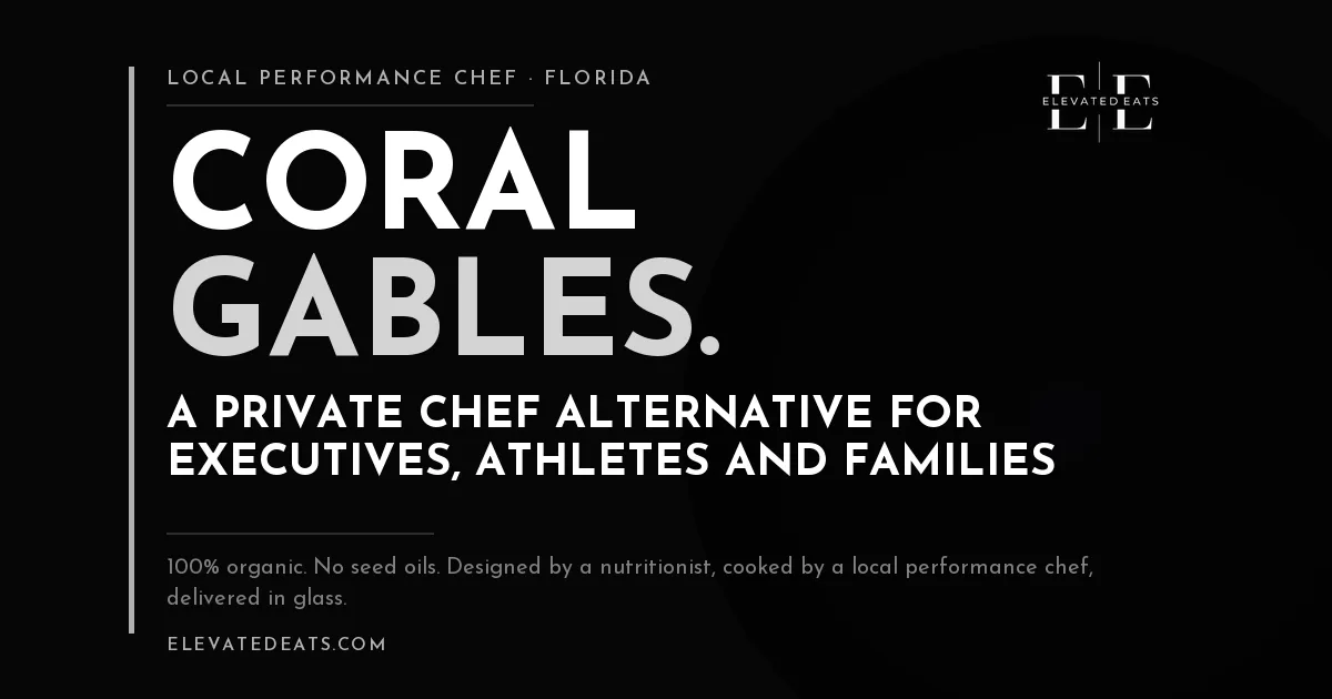 Elevated Eats performance chef in Coral Gables and Key Biscayne, FL