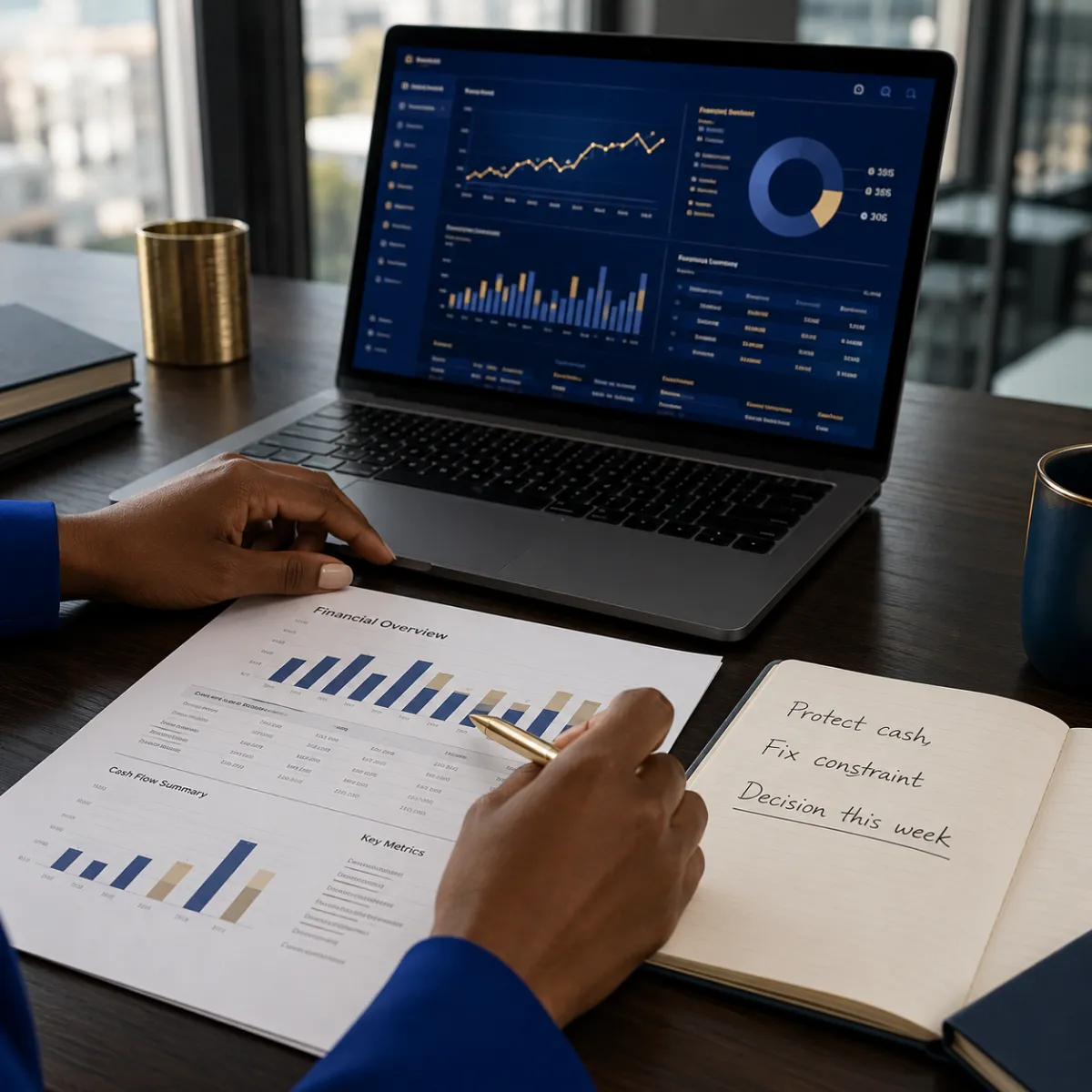 Custom business data dashboard