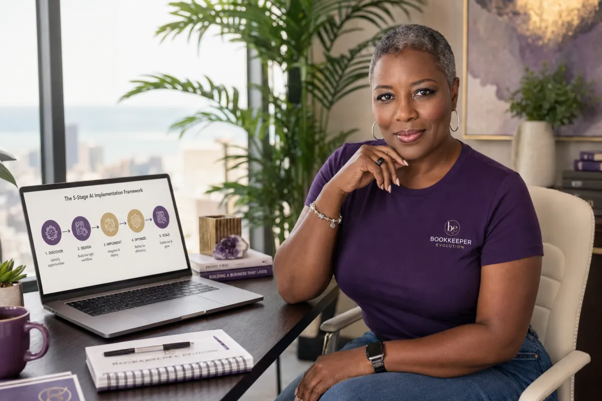 Coach K helping virtual bookkeepers build practical AI-powered business systems.