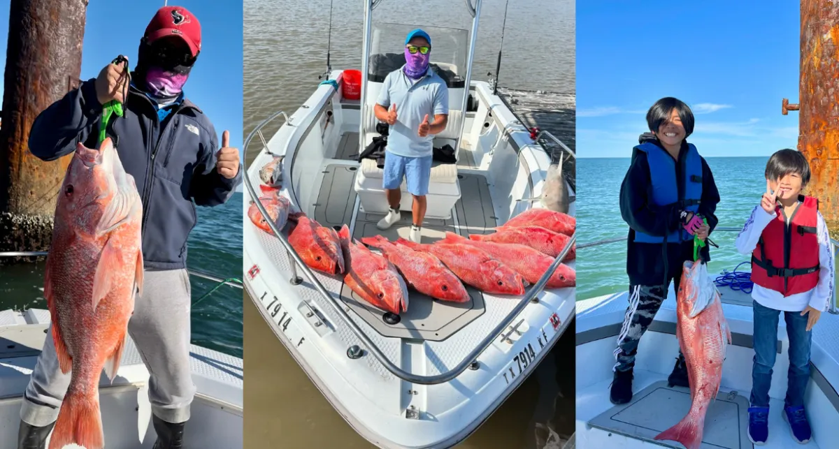 Freshly caught fish from Matagorda fishing charter