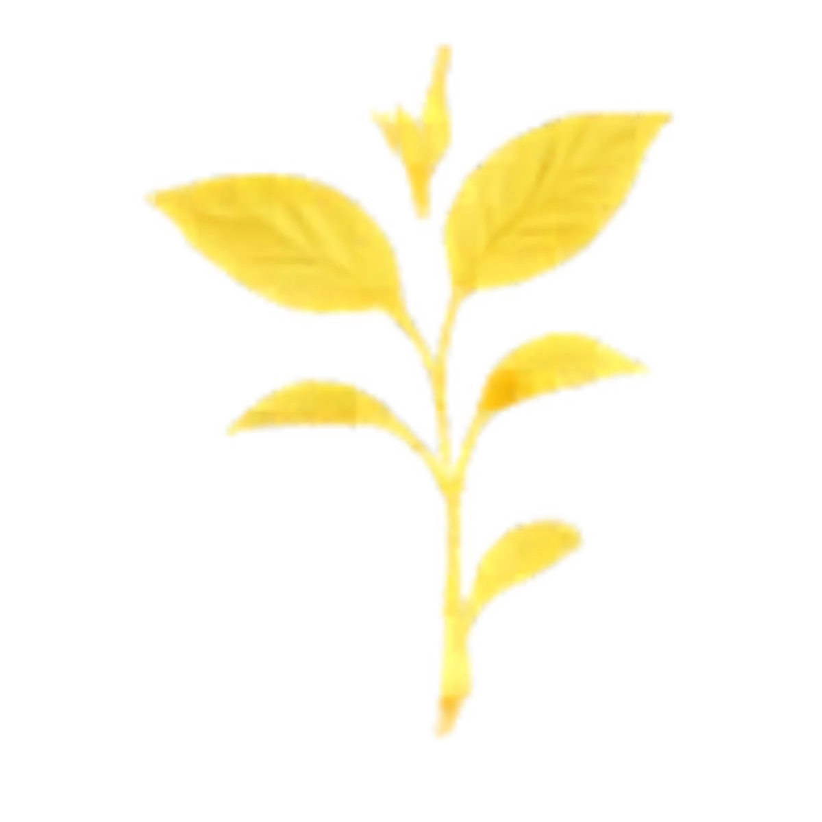 A luminous, glowing golden plant seedling with several leaves and radiating roots emerges from dark, mossy green soil, emitting a radiant, ethereal golden light upwards into a textured, dark green environment.