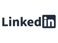 Logo de LinkedIn en color negro sobre fondo blanco.