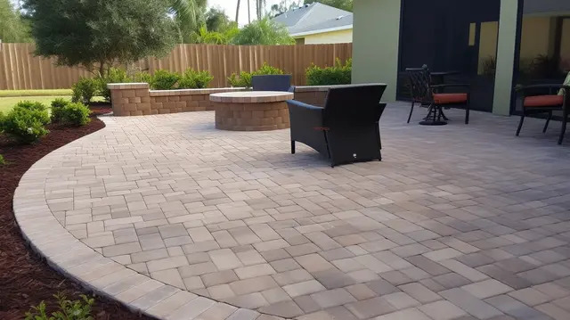 Natural stone patio installation in Southborough MA