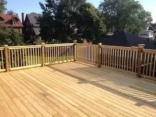 A deck that was remodeled in Hopkinton, MA