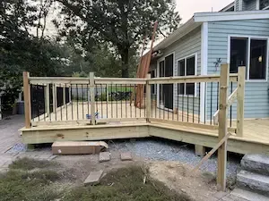 A brand new deck designed and installed in Southborough, MA