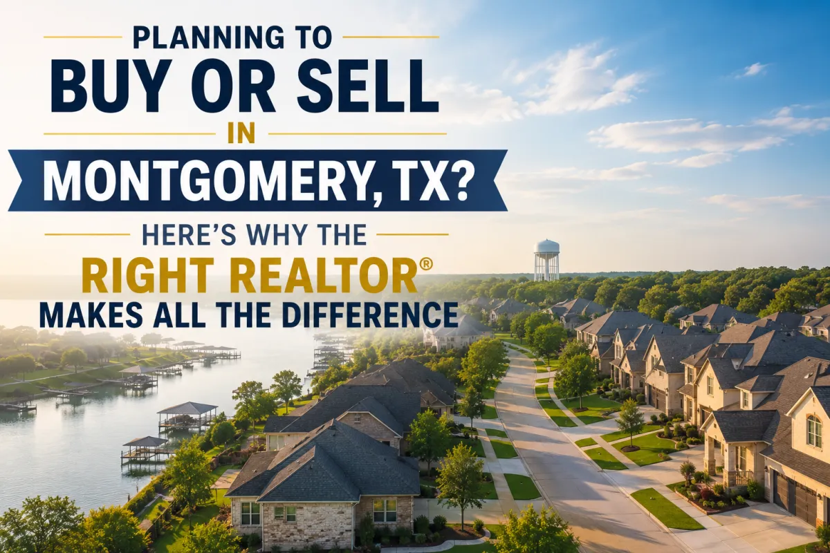 Local Realtor® in Montgomery, TX helping buyers and sellers make informed real estate decisions across Montgomery County.