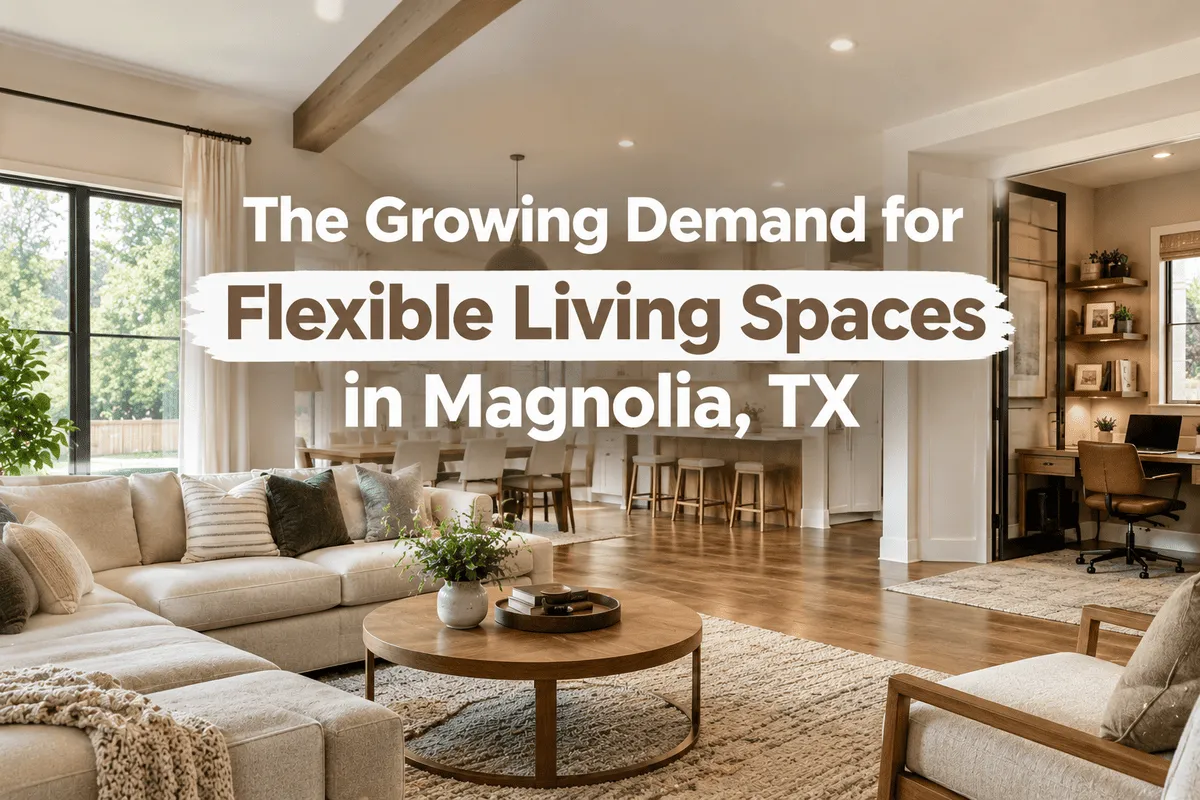 Flexible living space in a Magnolia, TX home designed for work and everyday activities