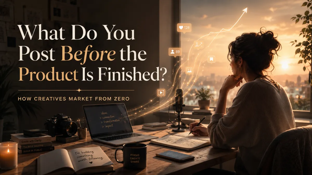 What Do You Post Before the Product Is Finished? How Creatives Market From Zero