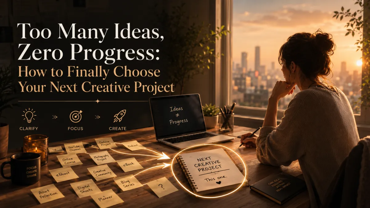 Too Many Ideas, Zero Progress: How to Finally Choose Your Next Creative Project
