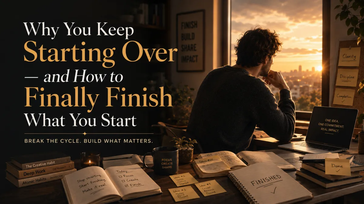 Why You Keep Starting Over — and How to Finally Finish What You Start