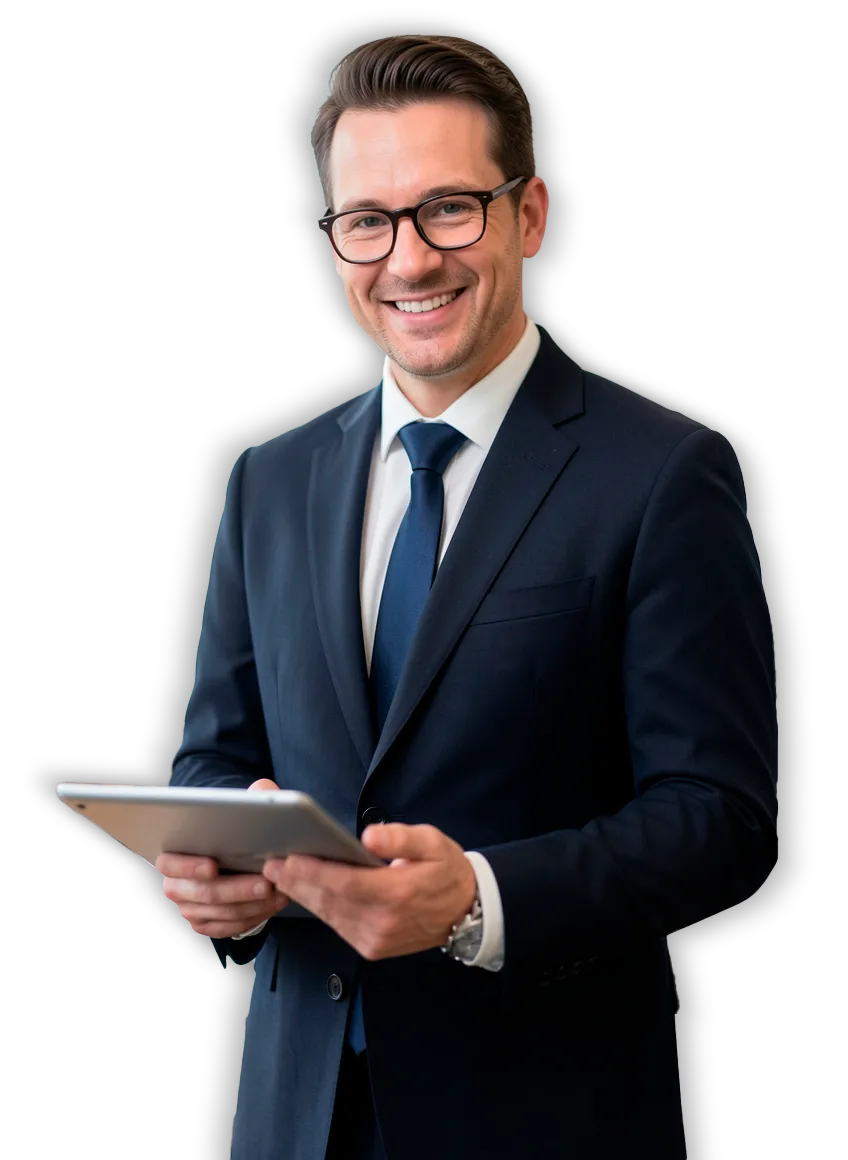 Empresario usando los servicios de conectividad de 4NET PR