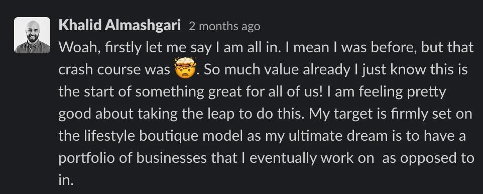 3rd feedback about he program