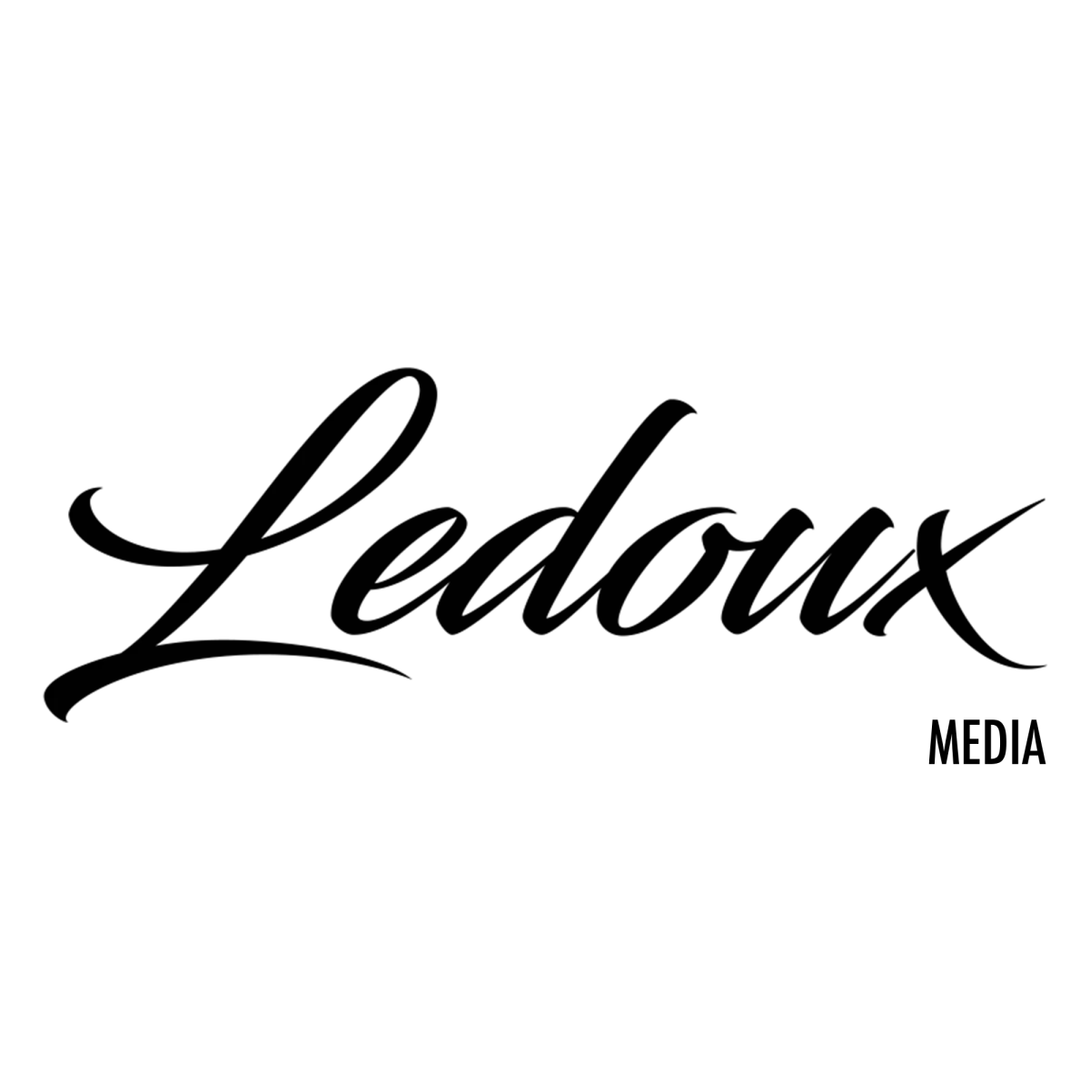 Logo ledoux media zwart