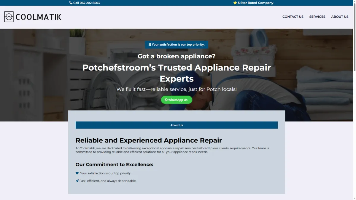CoolMatik Repair's Picture of Website Home Page