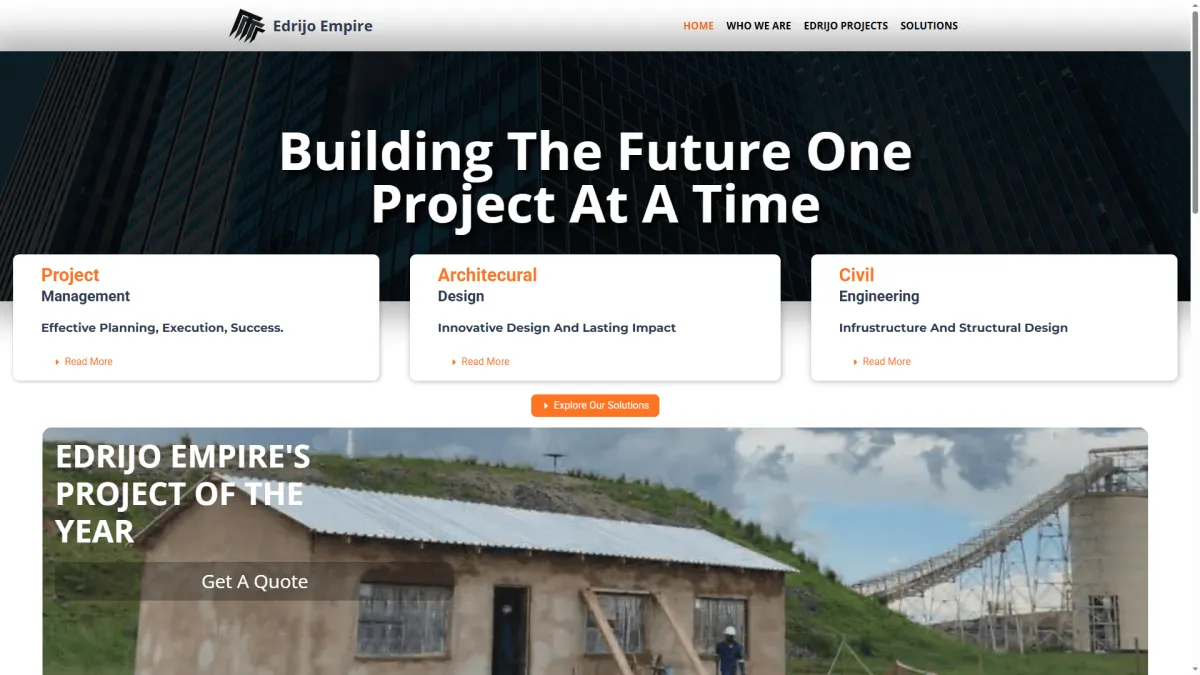 Edrijo Consultants' picture of website home page