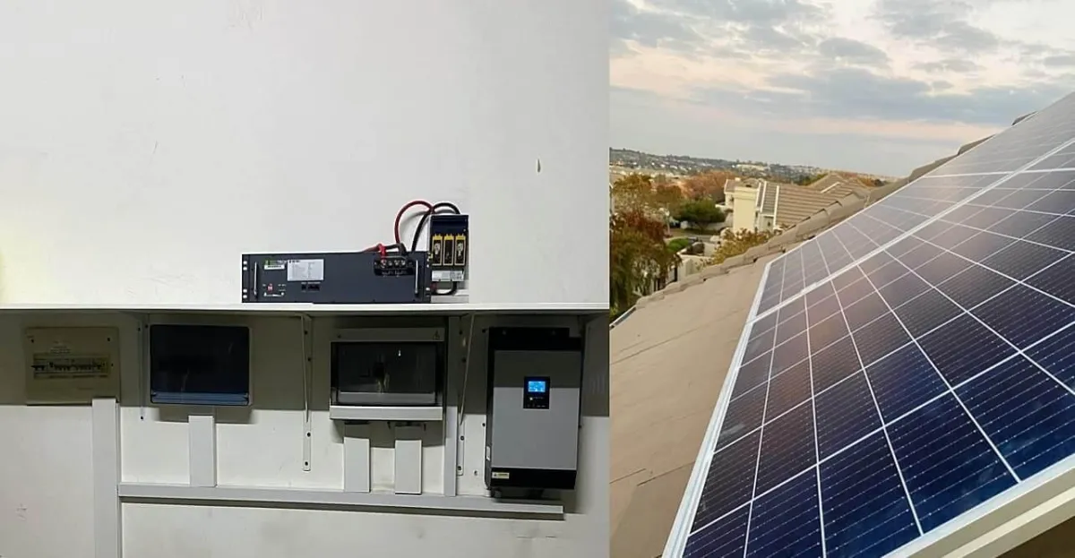 Solar panel on roof and inverter systems