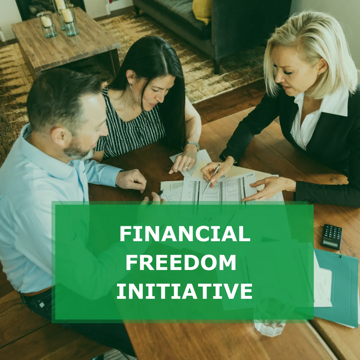 A financial coach guides a couple through a personalized plan.