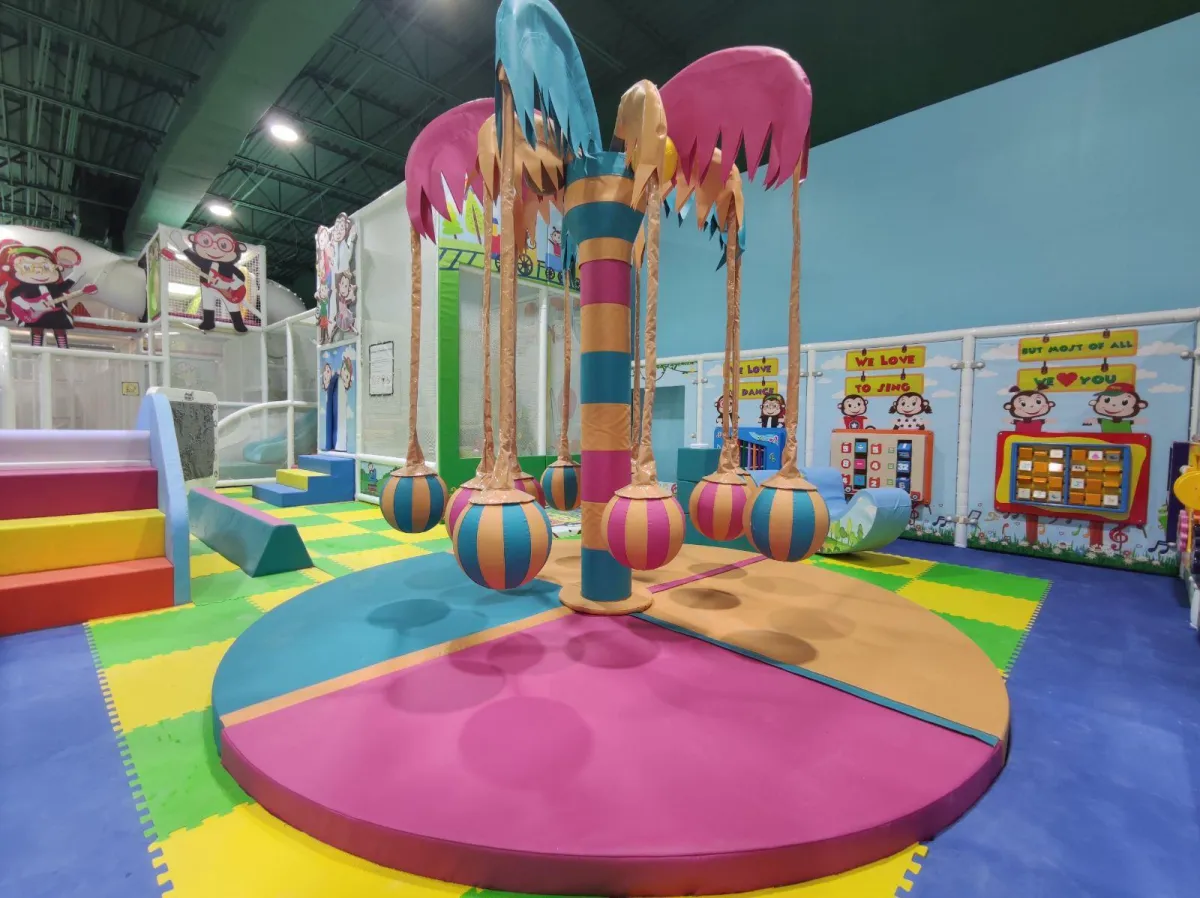 Toddlers playing in soft sensory play zone