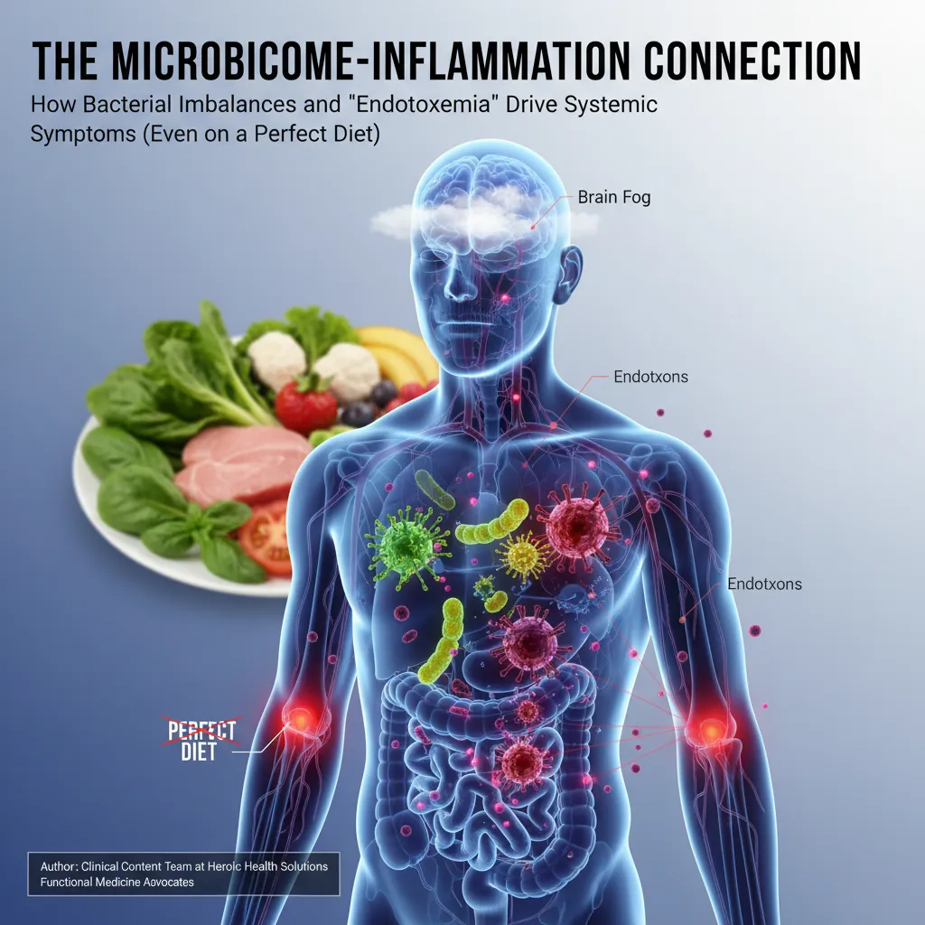 The Microbiome-Inflammation Connection: How Bacterial Imbalances and "Endotoxemia" Drive Systemic Symptoms (Even on a Perfect Diet)