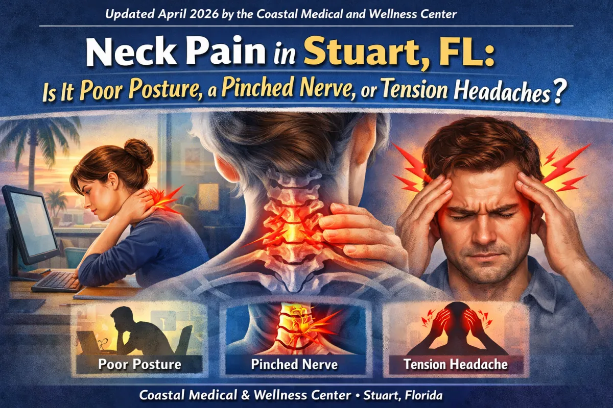 Neck Pain in Stuart, FL: Is It Poor Posture, a Pinched Nerve, or Tension Headaches?