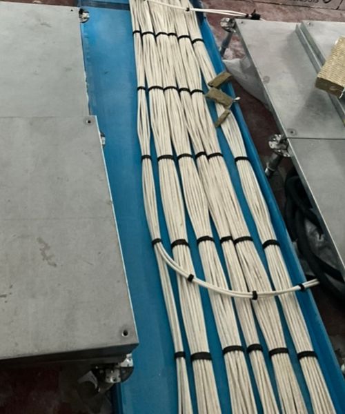 power cables under office floor