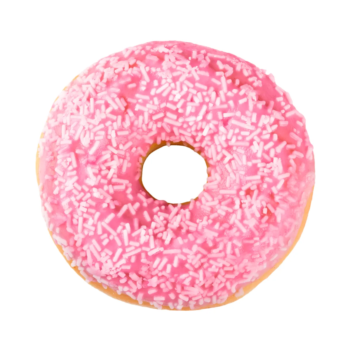 Donut covered in hard-shelled chocolate candies
