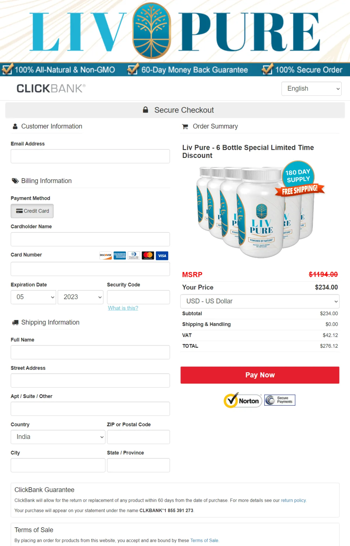 livpure Sales Page